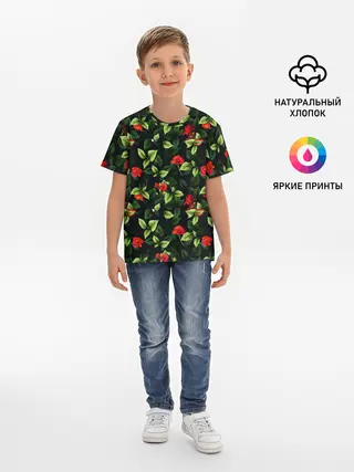 Детская базовая футболка / Цветочный сад