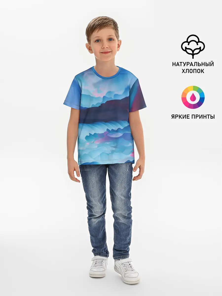 Детская базовая футболка / Грозовые мазки