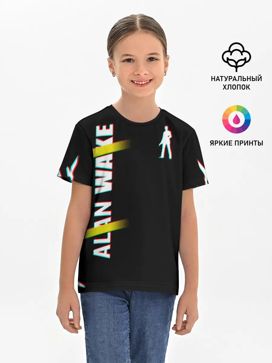 Детская базовая футболка / Alan Wake Glitch