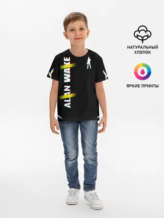 Детская базовая футболка / Alan Wake Glitch