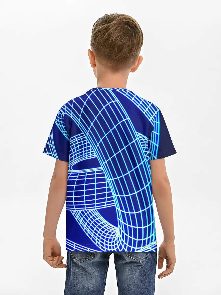 Детская базовая футболка / НЕОНОВАЯ СПИРАЛЬ