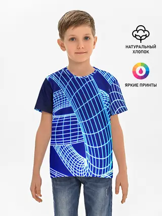 Детская базовая футболка / НЕОНОВАЯ СПИРАЛЬ