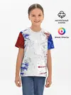 Детская базовая футболка / BLUE WHITE & RED