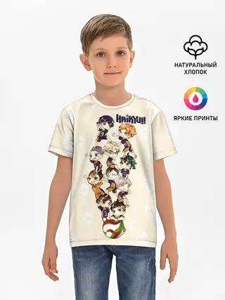 Детская базовая футболка / Команда Карасуно | Haikyuu!!