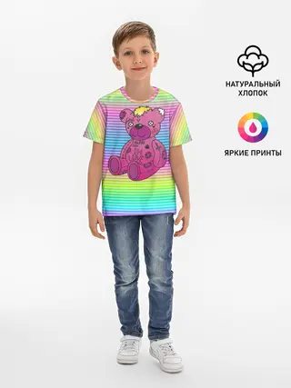 Детская базовая футболка / Мишка Lil Peep