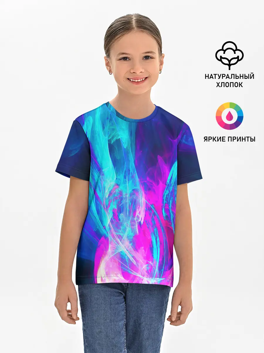 Детская базовая футболка / НЕОНОВЫЕ КРАСКИ
