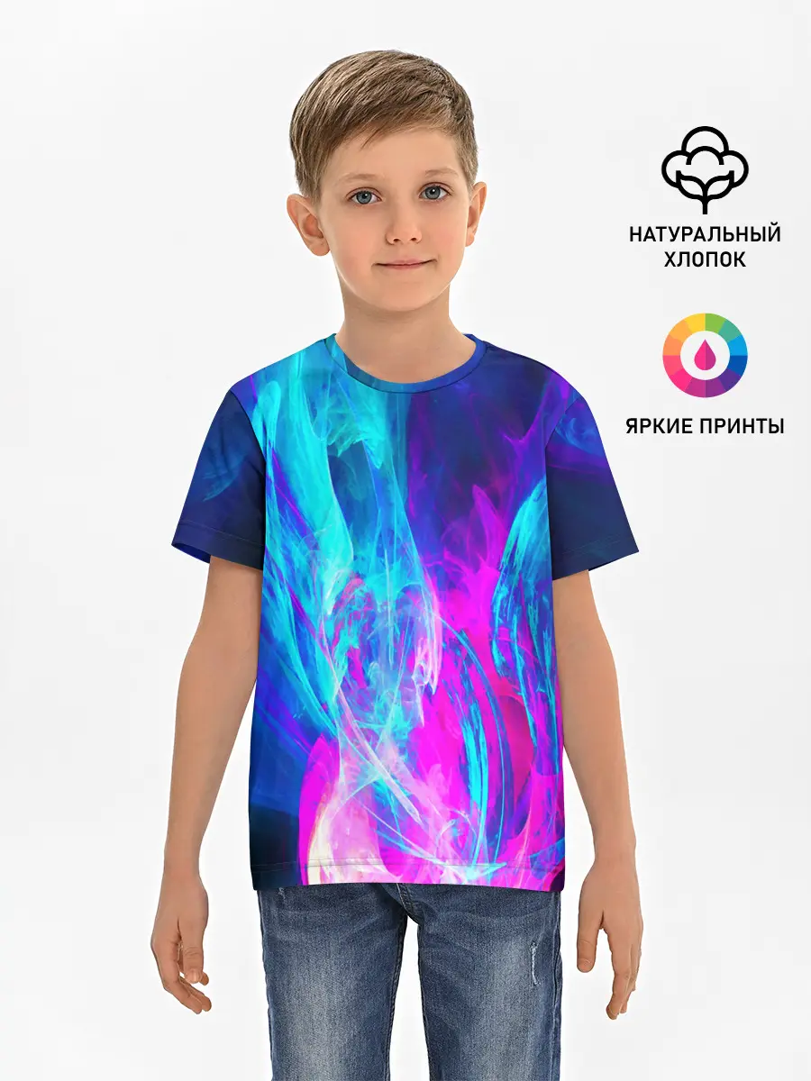 Детская базовая футболка / НЕОНОВЫЕ КРАСКИ