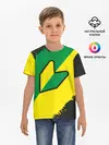 Детская базовая футболка / JDM GREEN YELLOW LOGO