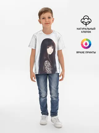 Детская базовая футболка / Красивая аниме девушка