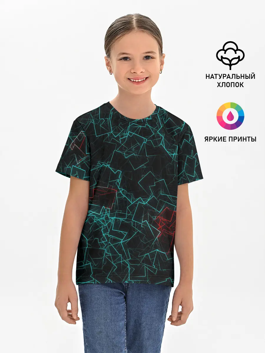 Детская базовая футболка / текстура