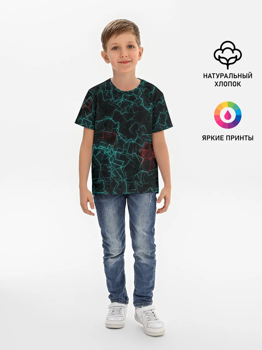Детская базовая футболка / текстура
