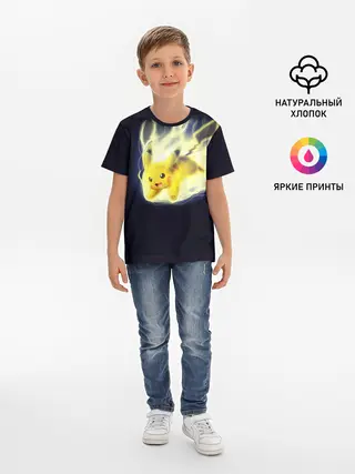 Детская базовая футболка / Pikachu Pika Pika