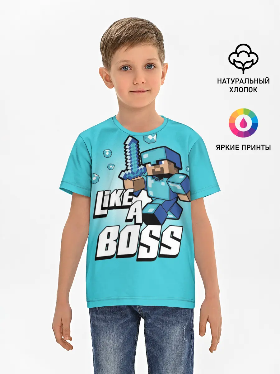 Детская базовая футболка / Майнкрафт