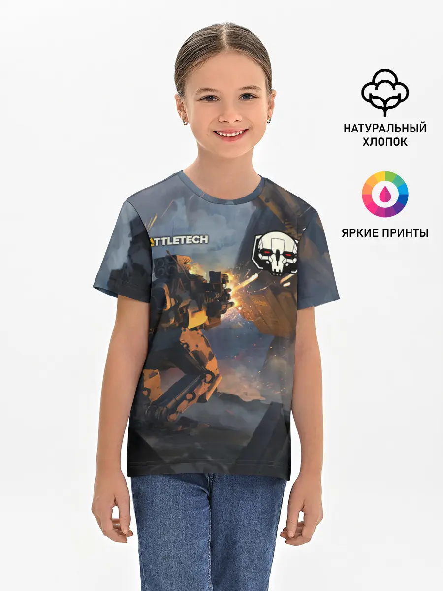 Детская базовая футболка / Battletech warrior