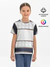 Детская базовая футболка / White 3d lines