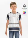 Детская базовая футболка / White 3d lines