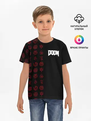 Детская базовая футболка / DOOM - Руны