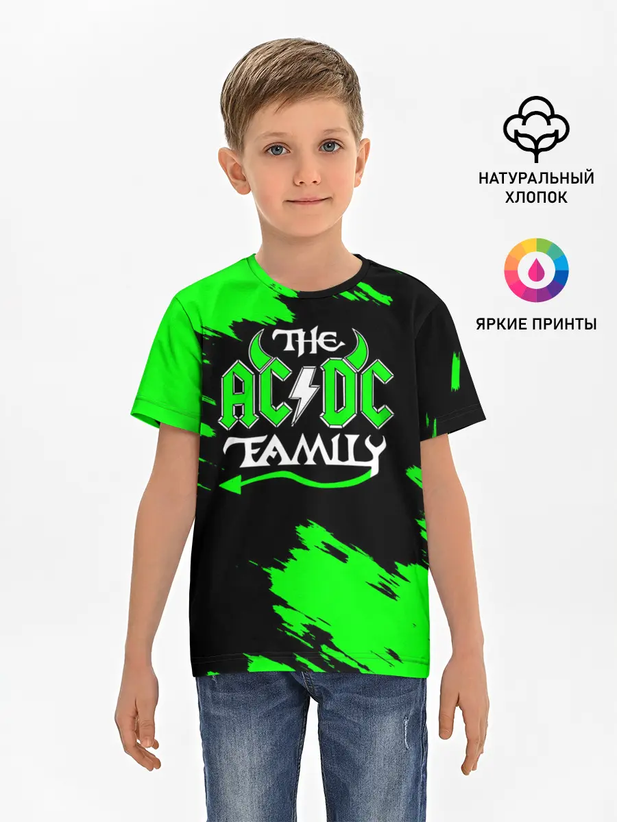 Детская базовая футболка / The AC/DC famely