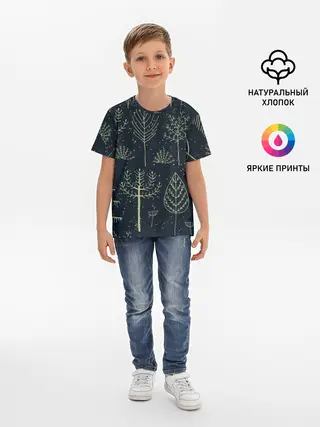 Детская базовая футболка / Загадочный лес
