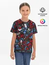 Детская базовая футболка / RedBlue stikers