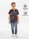 Детская базовая футболка / RedBlue stikers