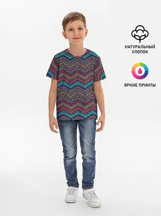 Детская базовая футболка / Африканский Орнамент 2