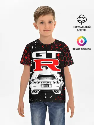 Детская базовая футболка / NISSAN GT-R / НИССАН GTR