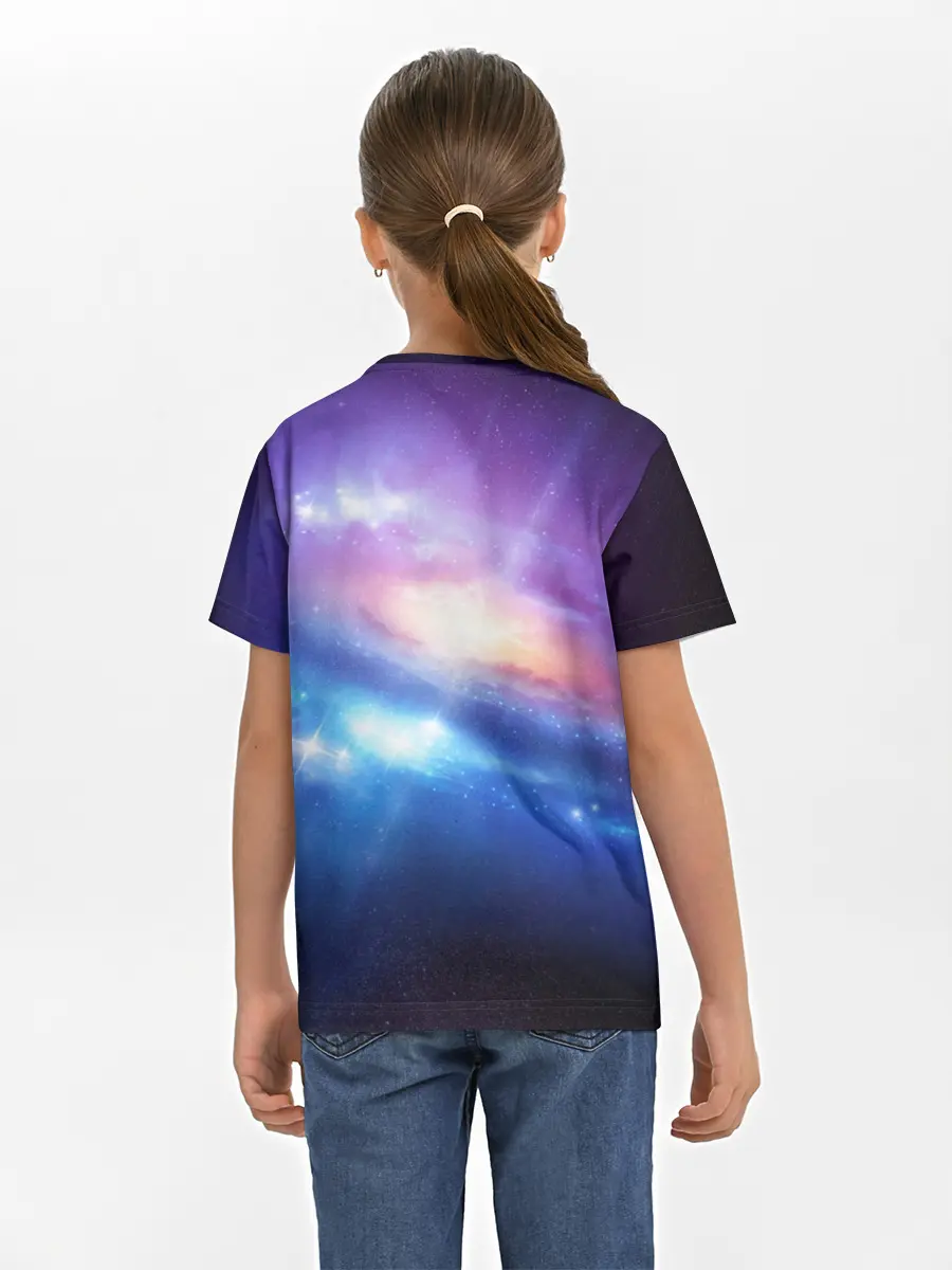 Детская базовая футболка / Абстракция космоса