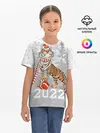 Детская базовая футболка / Тигр с подарками