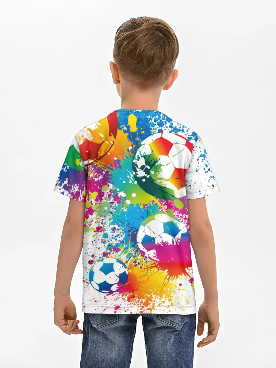 Детская базовая футболка / Футбольные мячи
