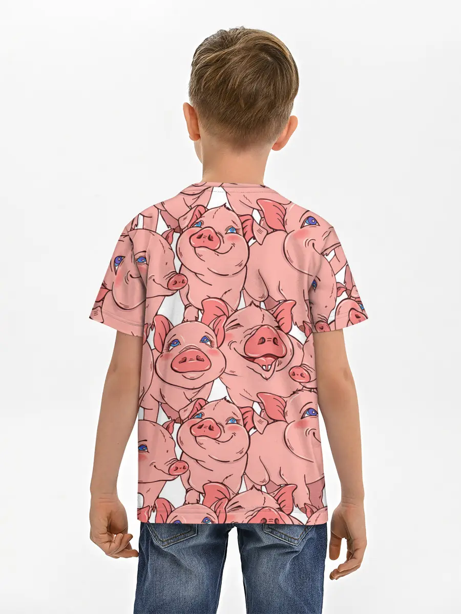 Детская базовая футболка / Свиньи