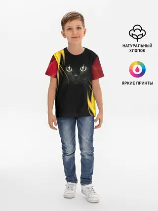 Детская базовая футболка / Грозовой кошак