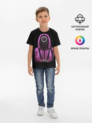 Детская базовая футболка / Squid Game Circle Guy