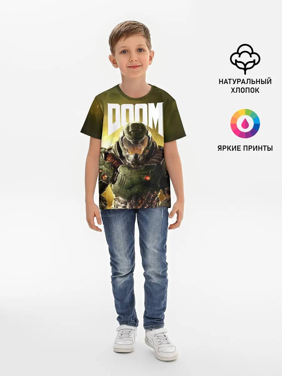 Детская базовая футболка / DOOM