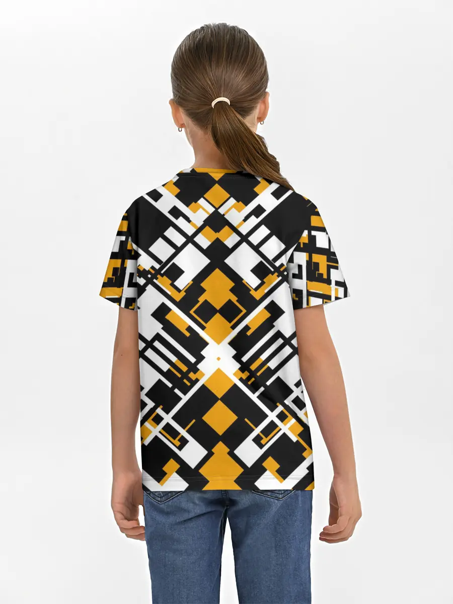 Детская базовая футболка / КИБЕРПАНК,ФАНТАСТИКА,ГЕОМЕТРИЯ