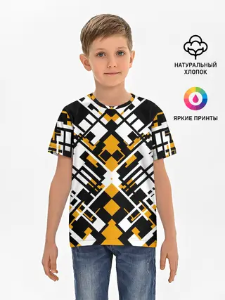 Детская базовая футболка / КИБЕРПАНК,ФАНТАСТИКА,ГЕОМЕТРИЯ