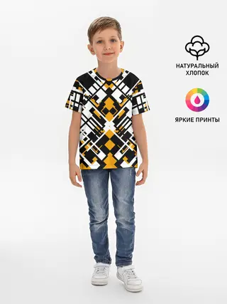 Детская базовая футболка / КИБЕРПАНК,ФАНТАСТИКА,ГЕОМЕТРИЯ