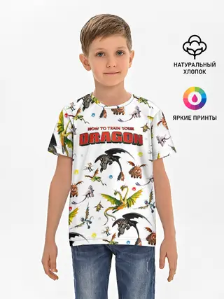 Детская базовая футболка / Как приручить дракона