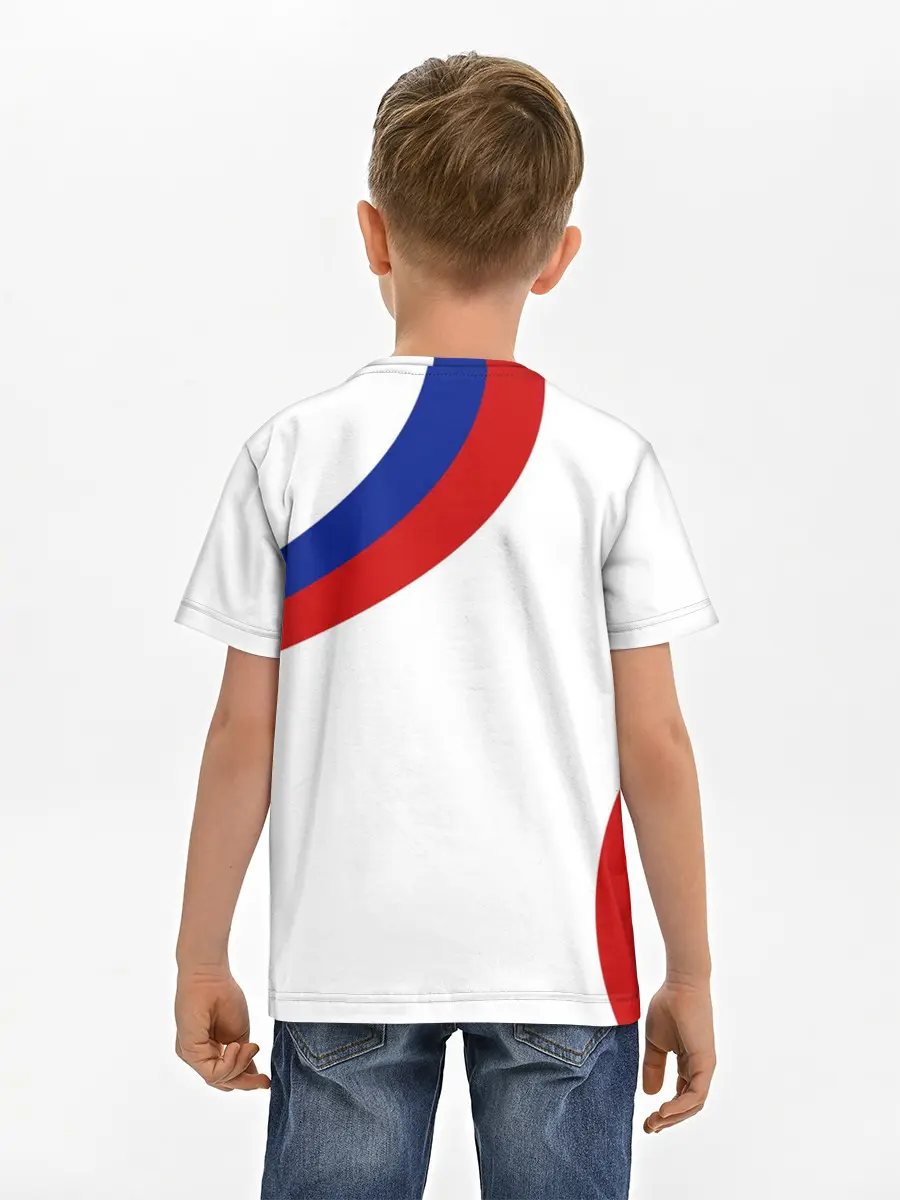 Детская базовая футболка / Россия Триколор