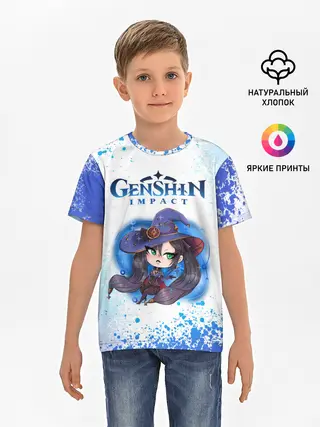 Детская базовая футболка / Мона | Геншин Импакт