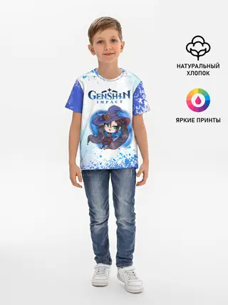Детская базовая футболка / Мона | Геншин Импакт