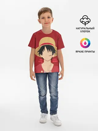 Детская базовая футболка / Luffy