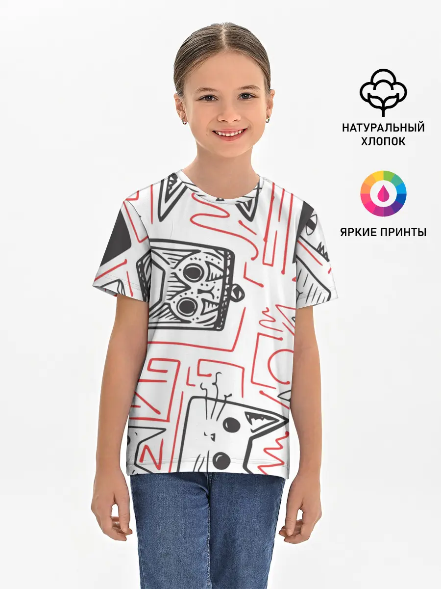 Детская базовая футболка / Cats