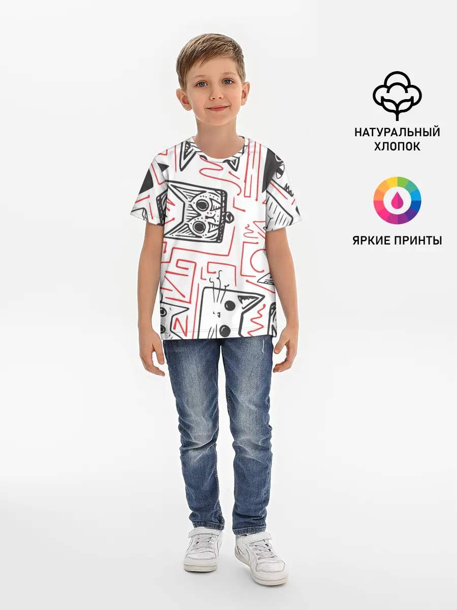 Детская базовая футболка / Cats