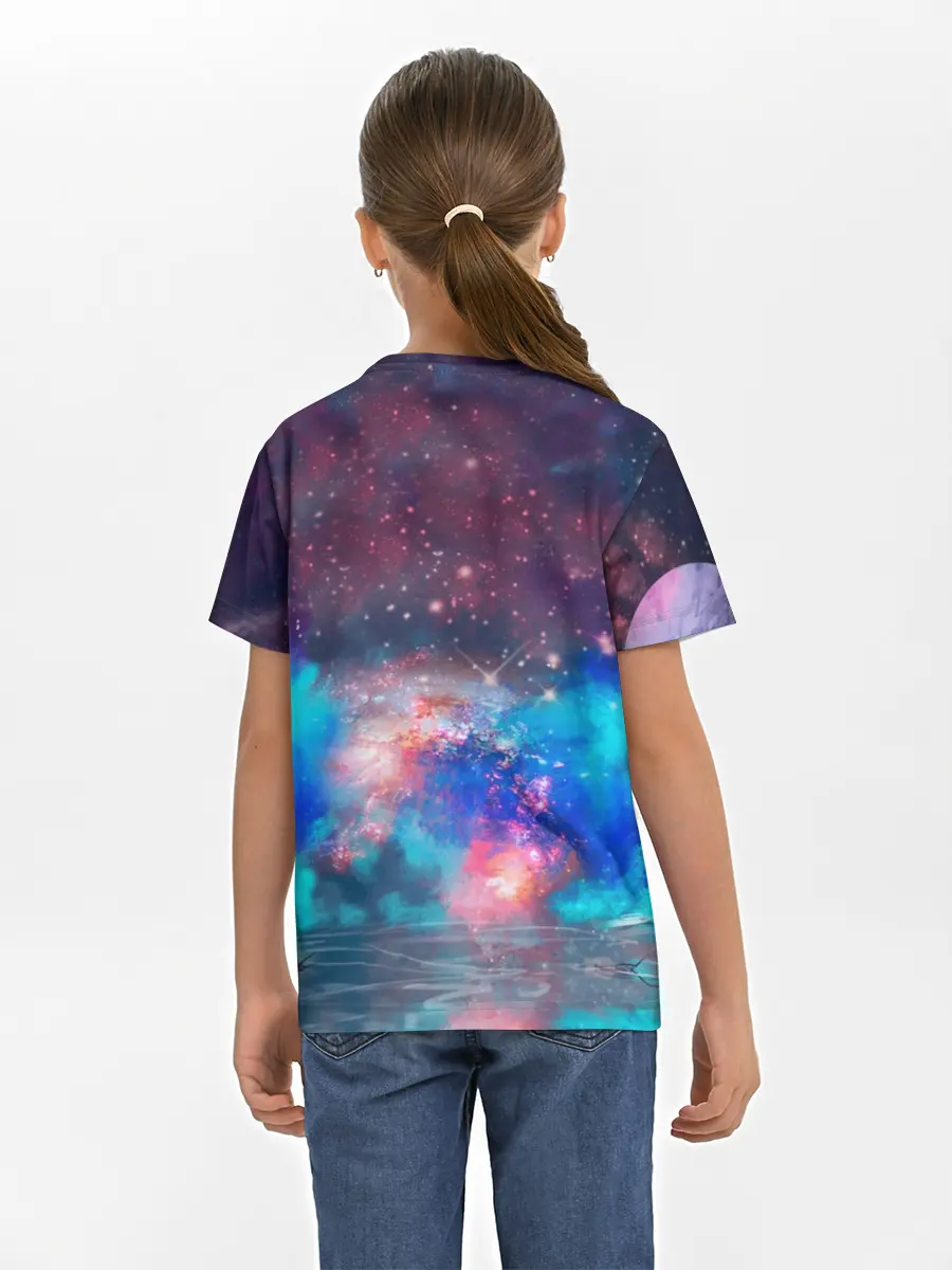 Детская базовая футболка / Galaxy Lion