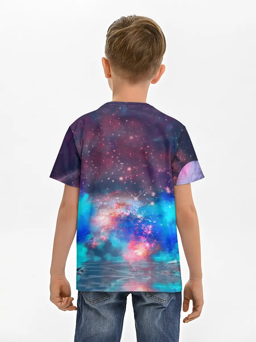 Детская базовая футболка / Galaxy Lion