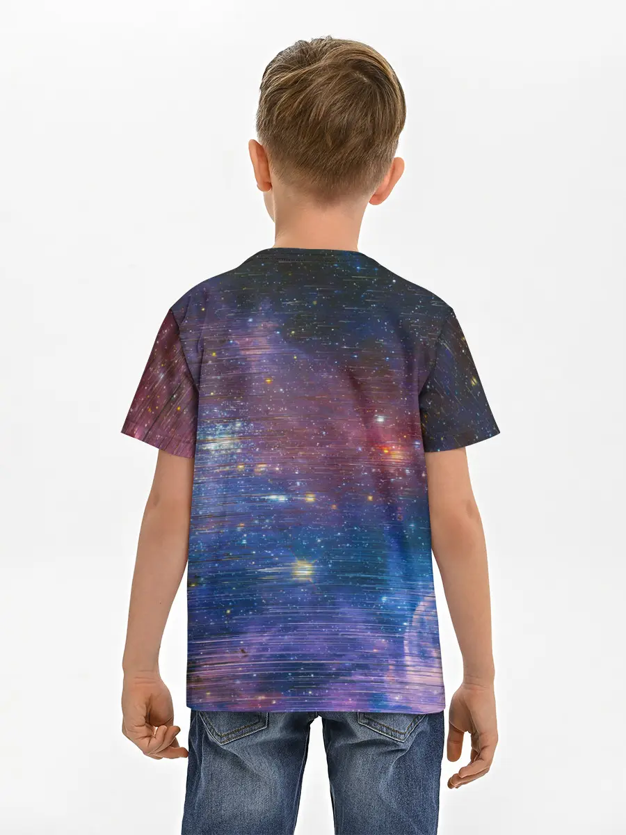 Детская базовая футболка / Glitch space