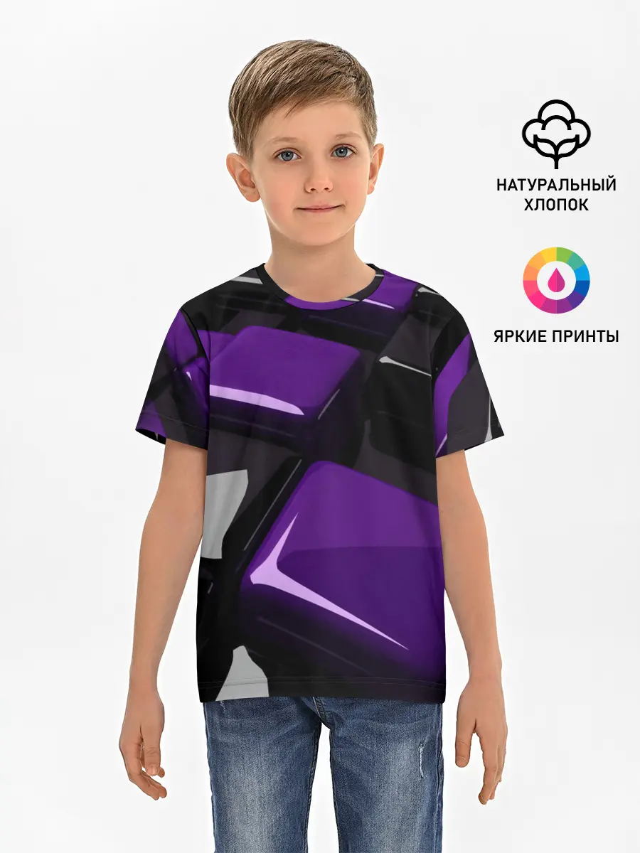 Детская базовая футболка / НЕОНОВАЯ ГЕОМЕТРИЯ