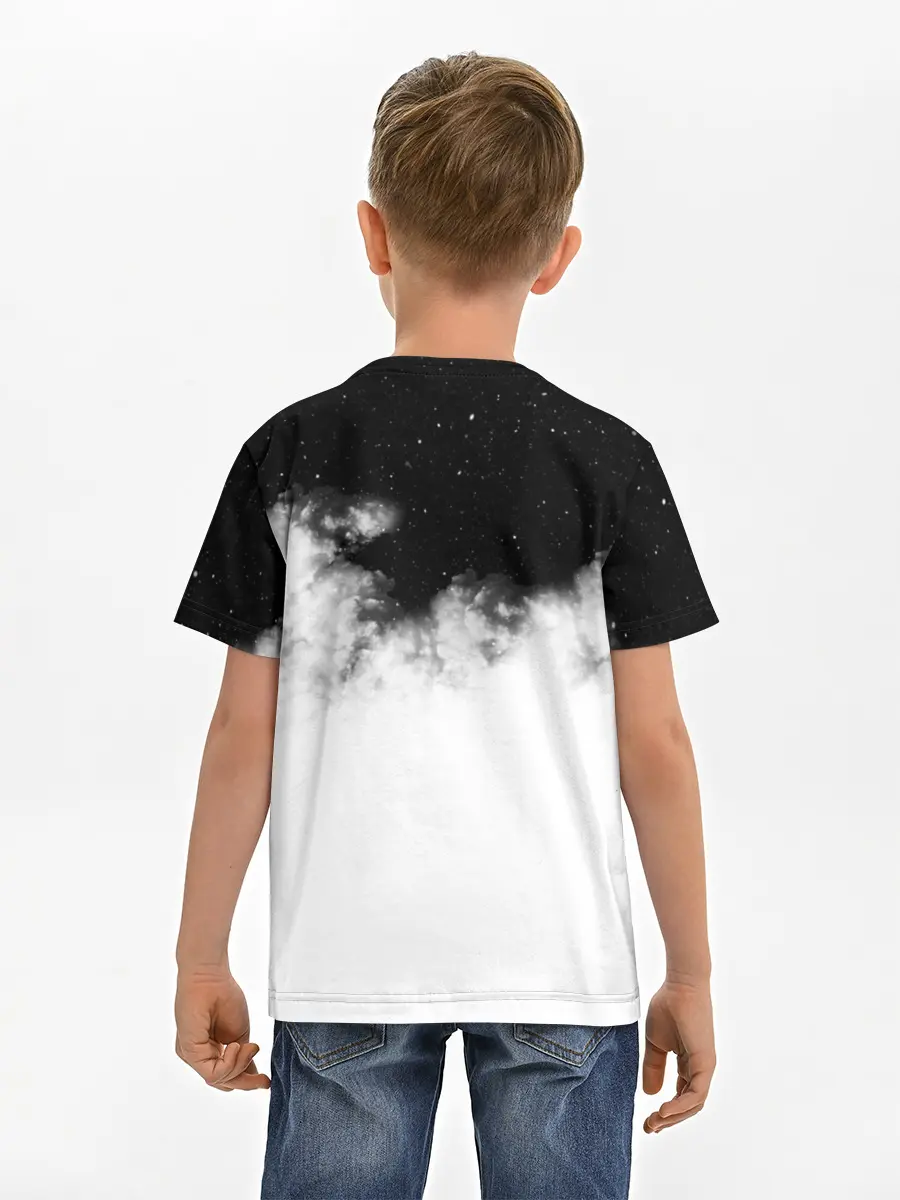 Детская базовая футболка / Galaxy wolf