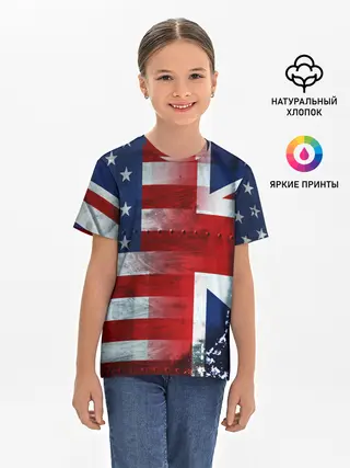 Детская базовая футболка / Англия&Америка